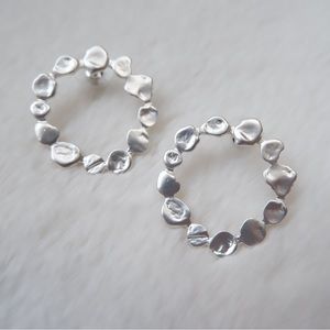 Chloe Textured Silver Earrings